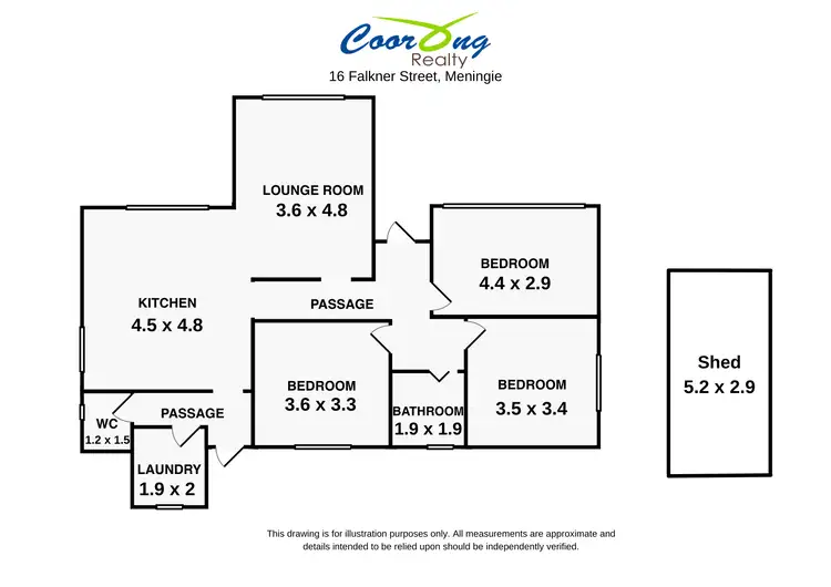 Floorplan of Homely house listing, 16 Falkner Street, Meningie SA 5264