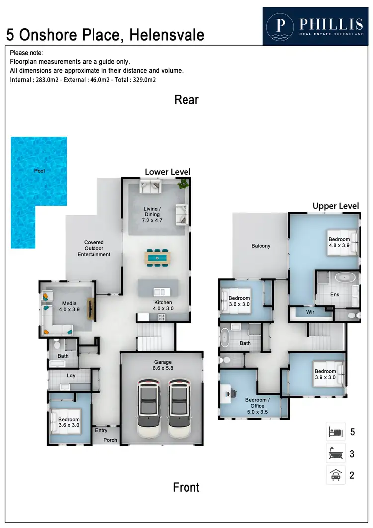Floorplan of Homely house listing, 5 Onshore Place, Helensvale QLD 4212