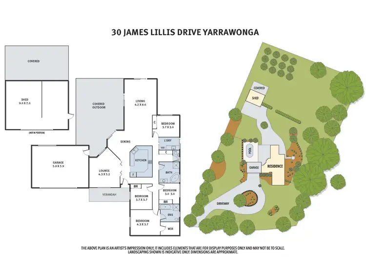 Floorplan of Homely rural property listing, 30 James Lillis Drive, Yarrawonga VIC 3730