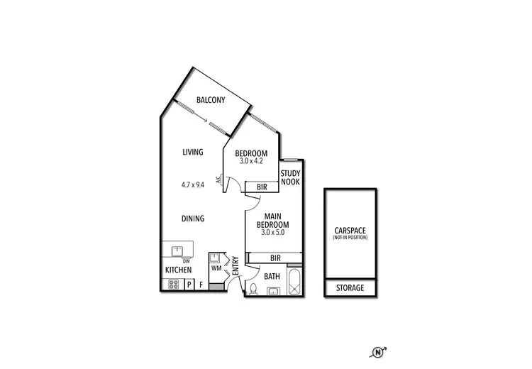 Floorplan of Homely apartment listing, 107/1 Duggan Street, Brunswick West VIC 3055