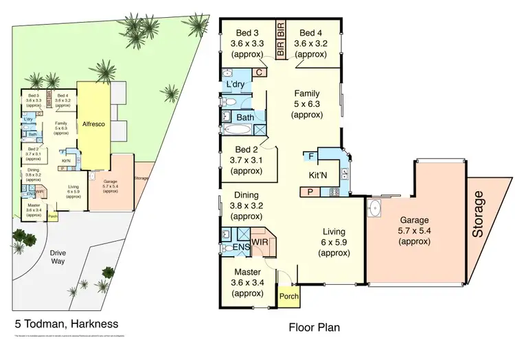 Floorplan of Homely house listing, 5 Todman Court, Harkness VIC 3337