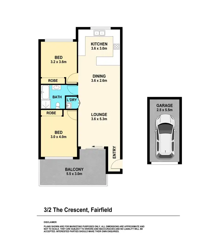 Floorplan of Homely unit listing, 3/2 The Cresent, Fairfield NSW 2165