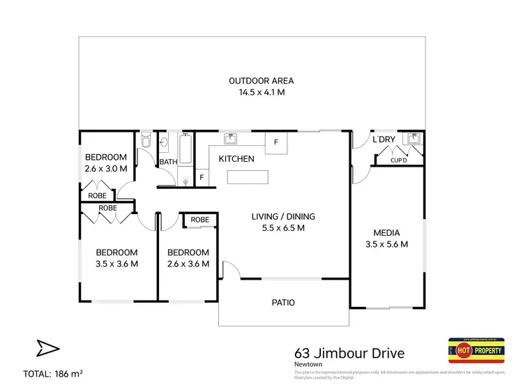 Floorplan of Homely house listing, 63 Jimbour Drive, Newtown QLD 4350