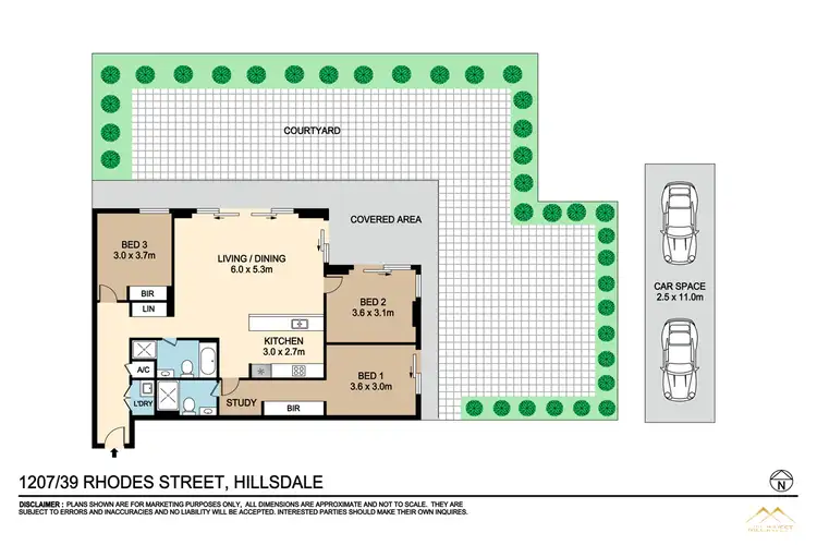 Floorplan of Homely apartment listing, 1207/39 Rhodes Street, Hillsdale NSW 2036