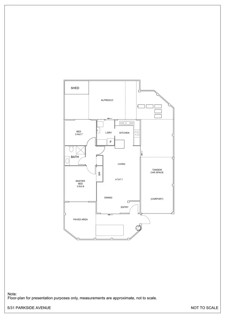 Floorplan of Homely villa listing, 5/31 Parkside Avenue, Mount Pleasant WA 6153