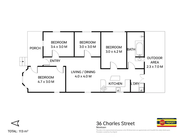 Floorplan of Homely house listing, 36 Charles Street, Newtown QLD 4350