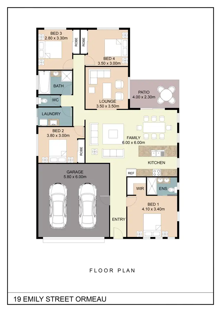 Floorplan of Homely house listing, 19 Emily Street, Ormeau QLD 4208