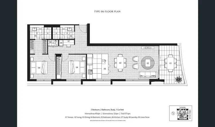 Floorplan of Homely apartment listing, 506/17 Gibbon Street, Woolloongabba QLD 4102