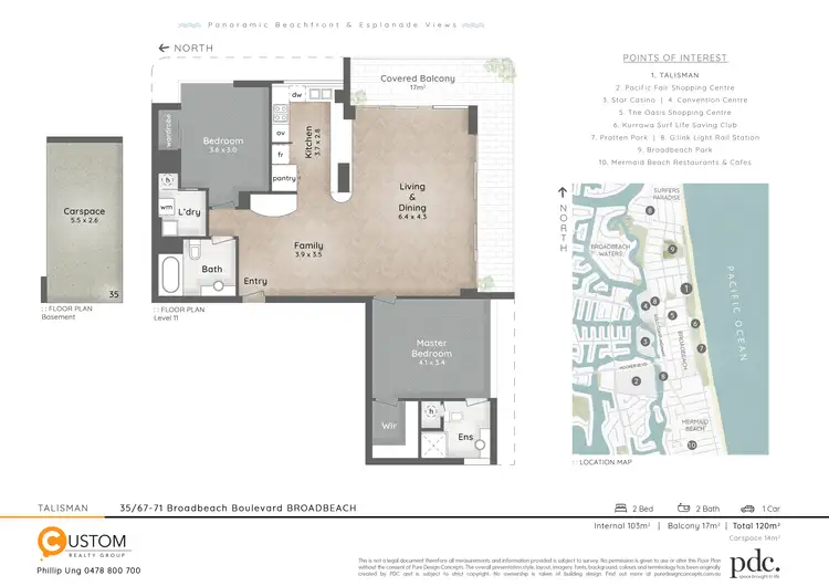 Floorplan of Homely apartment listing, 35/67-71 BROADBEACH BOULEVARD, Broadbeach QLD 4218