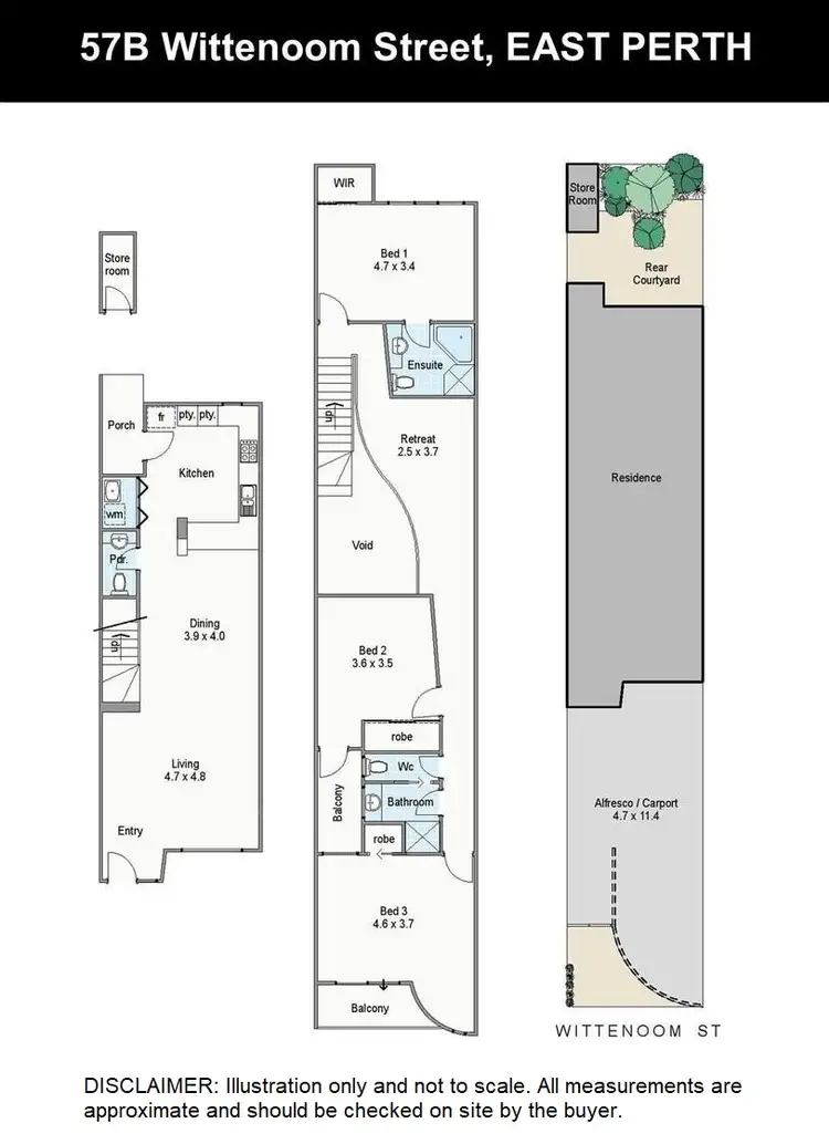 Floorplan of Homely house listing, 57B Wittenoom Street, East Perth WA 6004