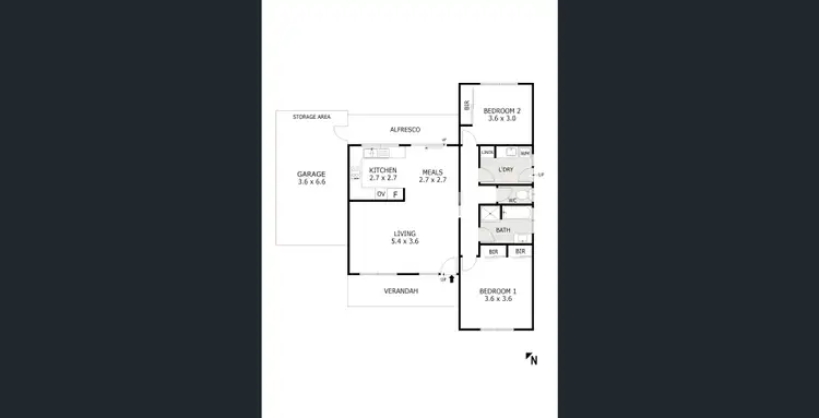 Floorplan of Homely unit listing, 2/18 Dudley Street, Wallan VIC 3756