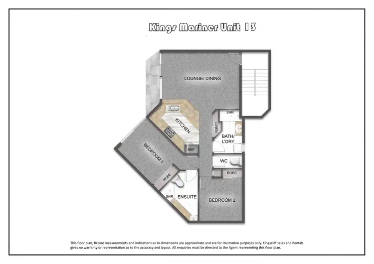 Floorplan of Homely unit listing, 13/6-10 Moss Street, Kingscliff NSW 2487