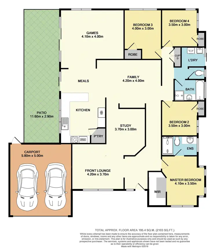 Floorplan of Homely house listing, 23 Fern Leaf Court, Leeming WA 6149