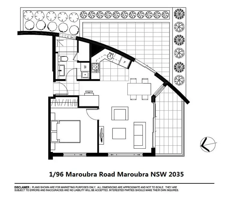 Floorplan of Homely apartment listing, 1/96 maroubra rd, Maroubra NSW 2035