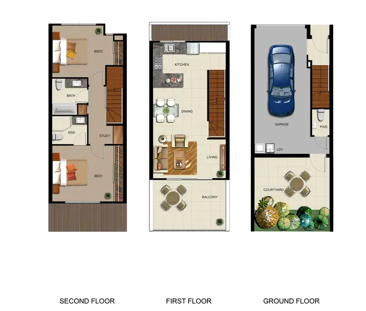 Floorplan of Homely townhouse listing, 31/18 Bendena Terrace, Carina Heights QLD 4152
