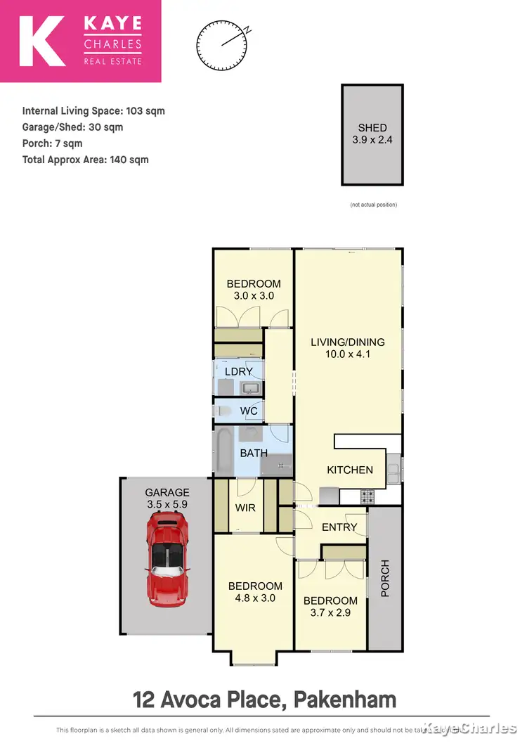 Floorplan of Homely house listing, 12 Avoca Place, Pakenham VIC 3810