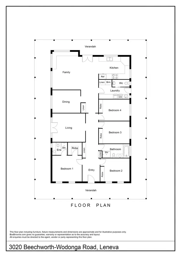 Floorplan of Homely rural property listing, 3020 BEECHWORTH-WODONGA ROAD, Leneva VIC 3691