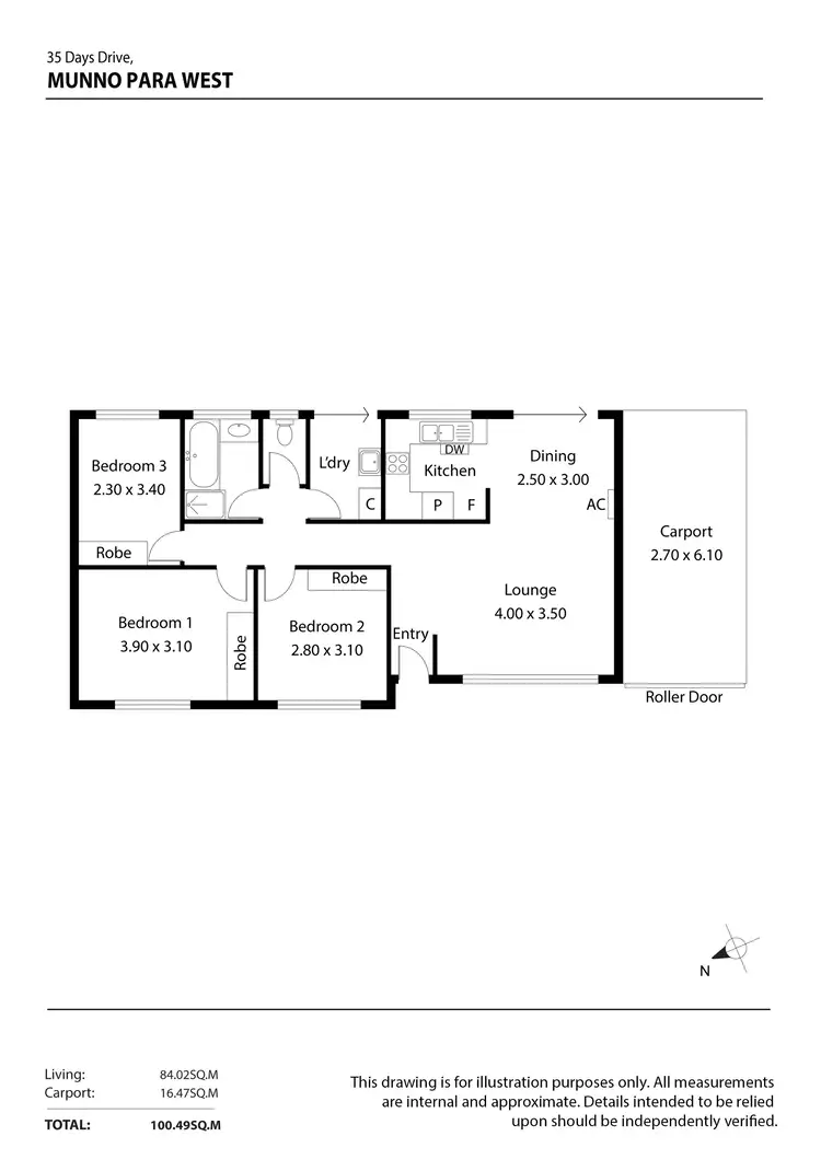 Floorplan of Homely house listing, 35 Days Drive, Munno Para West SA 5115