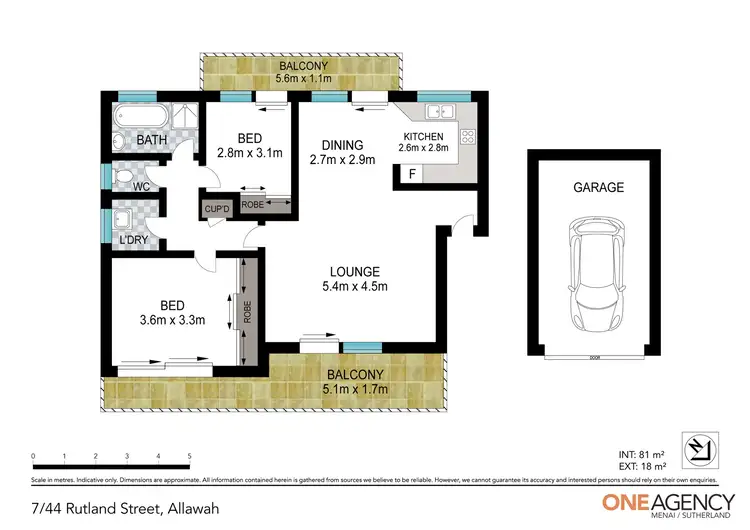 Floorplan of Homely apartment listing, 7/44 Rutland Street, Allawah NSW 2218