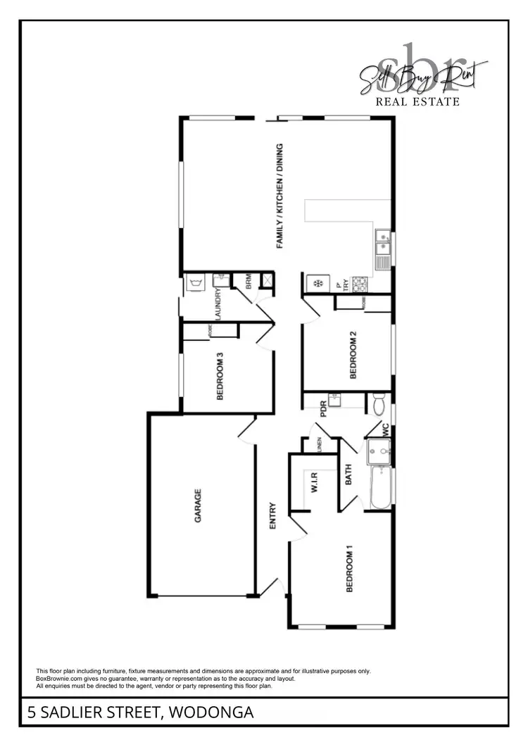 Floorplan of Homely house listing, 5 SADLIER STREET, Wodonga VIC 3690