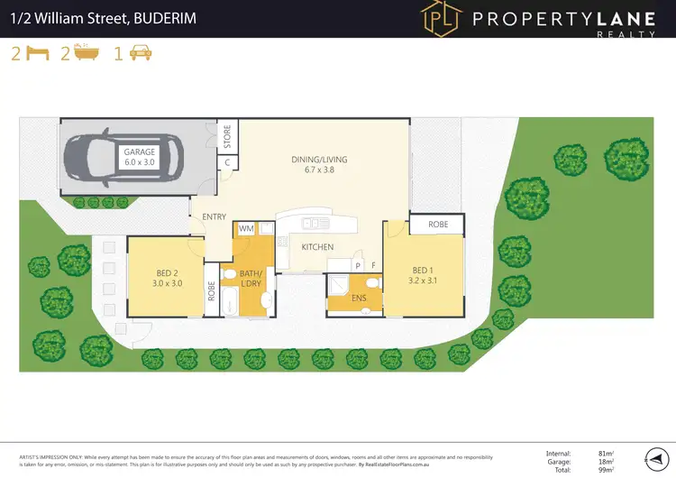 Floorplan of Homely villa listing, 1/2 William Street, Buderim QLD 4556