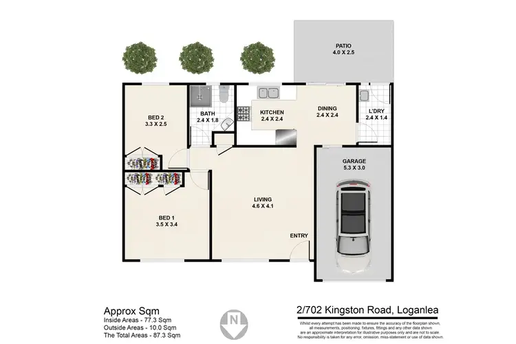Floorplan of Homely unit listing, 2/702 Kingston Road, Loganlea QLD 4131