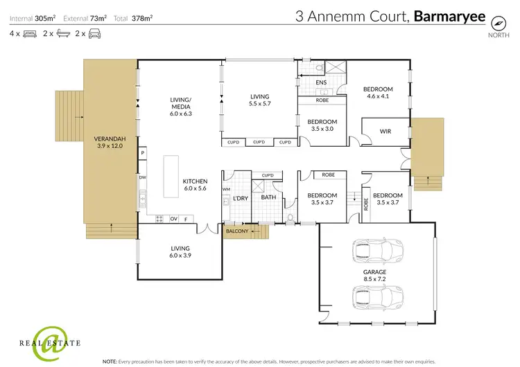 Floorplan of Homely house listing, 3 Annemm Court, Barmaryee QLD 4703