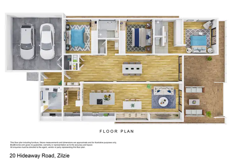 Floorplan of Homely house listing, 20 Hideaway Road, Zilzie QLD 4710