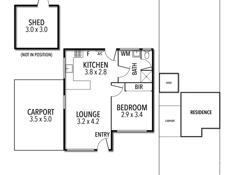 Floorplan of Homely unit listing, 1/3 Suzanne Crescent, Warrnambool VIC 3280