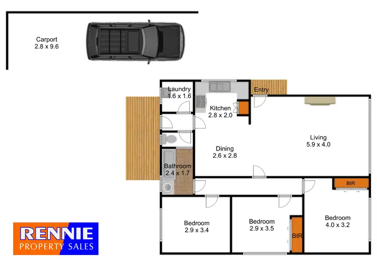Floorplan of Homely house listing, 60 Allen Cres, Traralgon VIC 3844