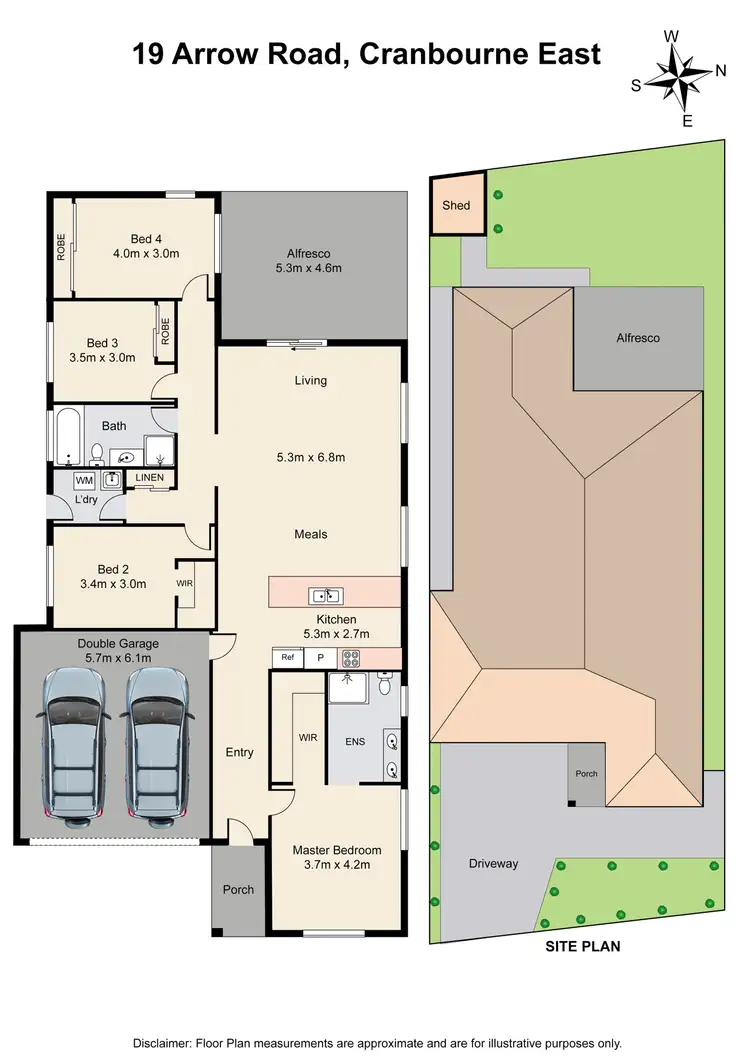Floorplan of Homely house listing, 19 Arrow Road, Cranbourne East VIC 3977