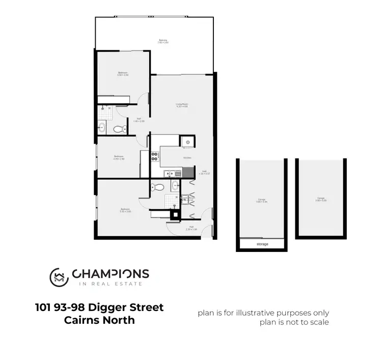Floorplan of Homely unit listing, 101/92-98 Digger Street, Cairns North QLD 4870