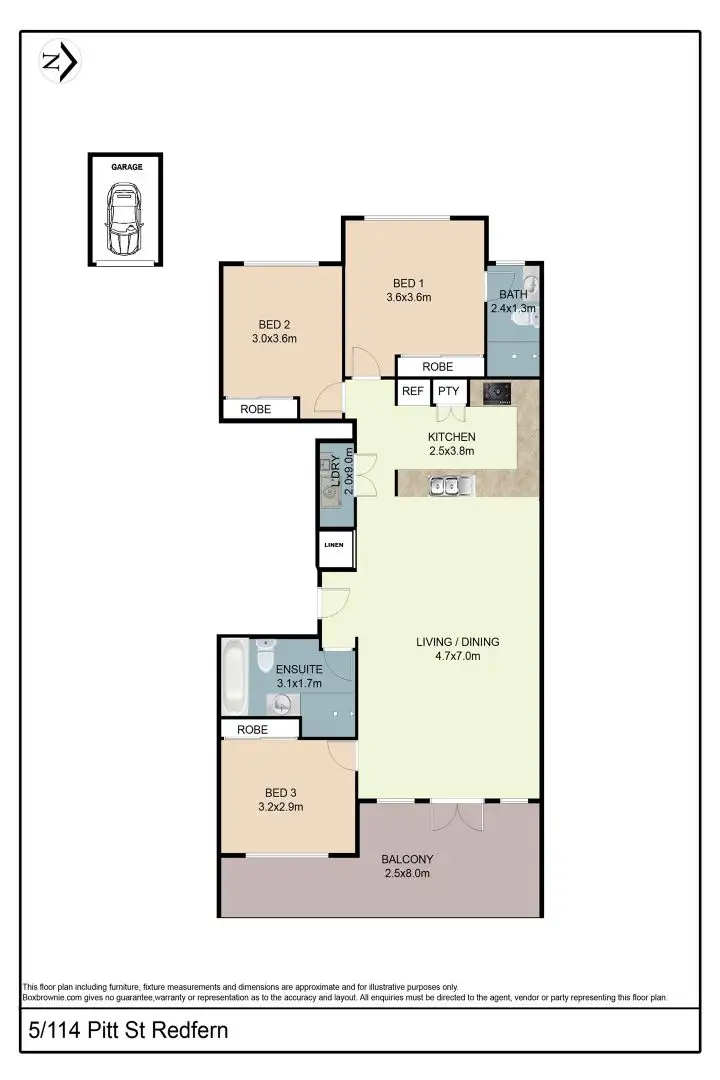 Floorplan of Homely apartment listing, 5/114-124 Pitt Street, Redfern NSW 2016