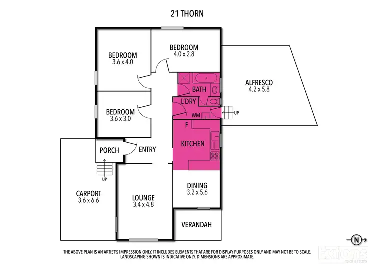 Floorplan of Homely house listing, 21 THORN STREET, Yarrawonga VIC 3730