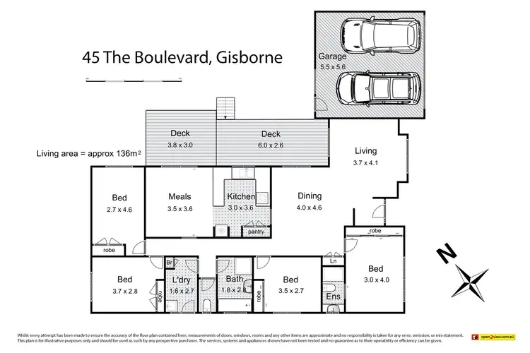 Floorplan of Homely house listing, 45 The Boulevard, Gisborne VIC 3437