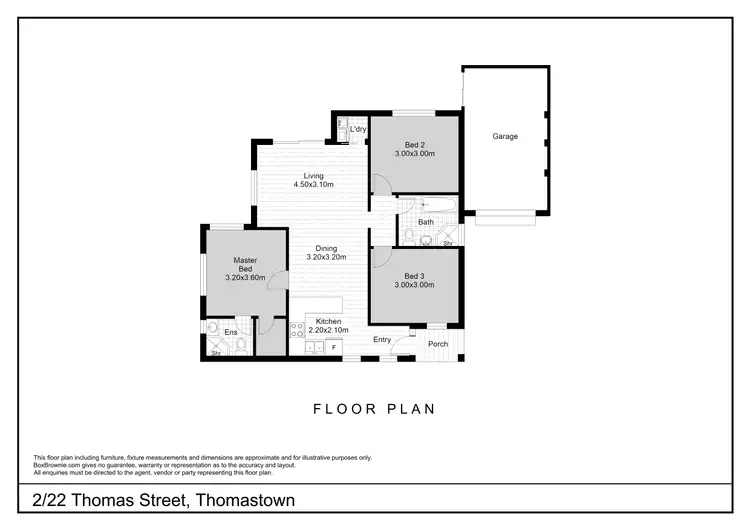 Floorplan of Homely unit listing, 2/22 Thomas Street, Thomastown VIC 3074
