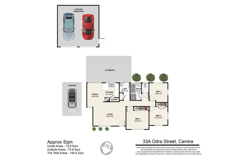 Floorplan of Homely house listing, 33A Odra Street, Camira QLD 4300