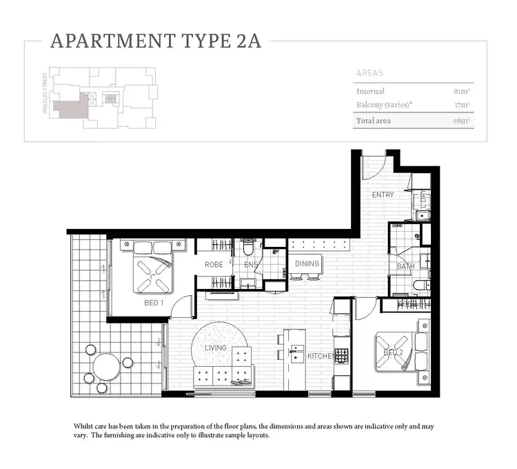 Floorplan of Homely apartment listing, 1101/28 Wolseley Street, Woolloongabba QLD 4102
