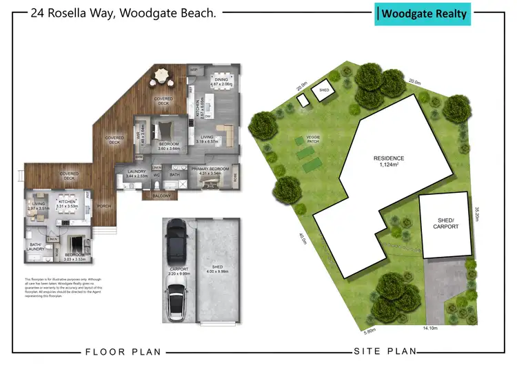Floorplan of Homely house listing, 24 ROSELLA WAY, Woodgate QLD 4660