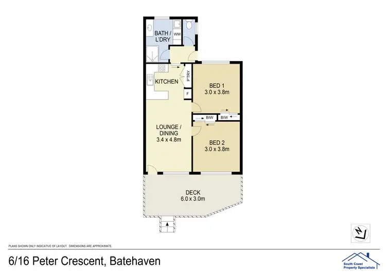 Floorplan of Homely unit listing, 6/16-18 PETER CRESCENT, Batehaven NSW 2536