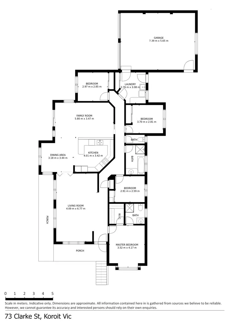 Floorplan of Homely house listing, 73 Clarke Street, Koroit VIC 3282