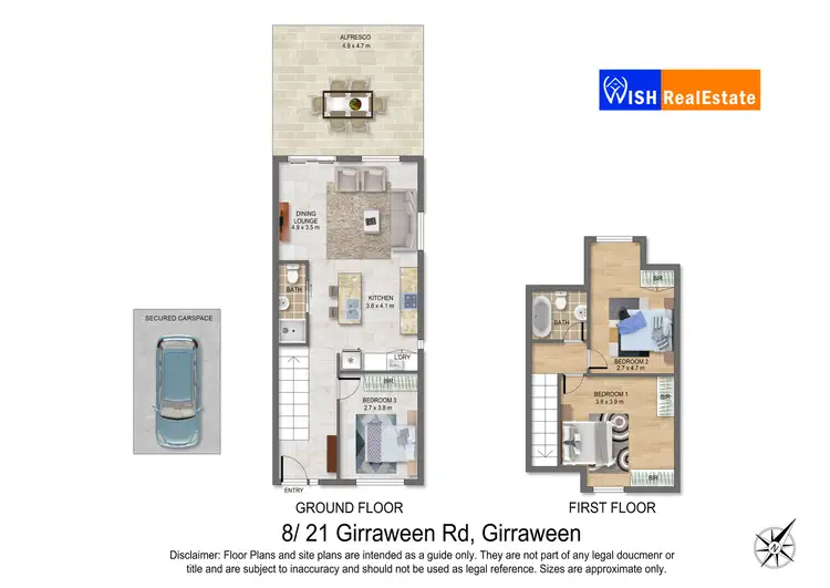 Floorplan of Homely townhouse listing, 8/21 Girraween Road, Girraween NSW 2145