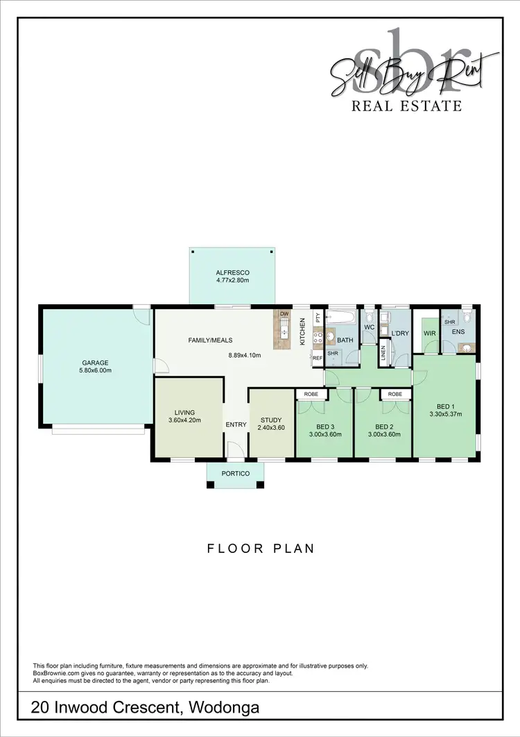 Floorplan of Homely house listing, 20 INWOOD CRESCENT, Wodonga VIC 3690