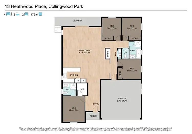 Floorplan of Homely house listing, 13 Heathwood Place, Collingwood Park QLD 4301