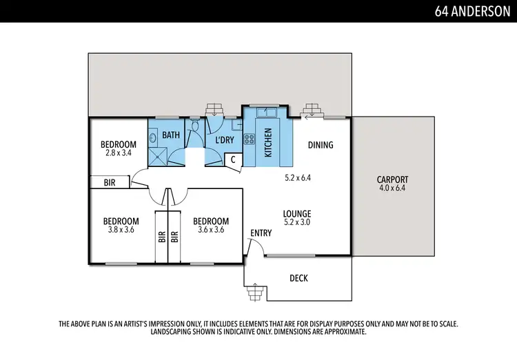 Floorplan of Homely house listing, 64 Anderson Street, Avenel VIC 3664