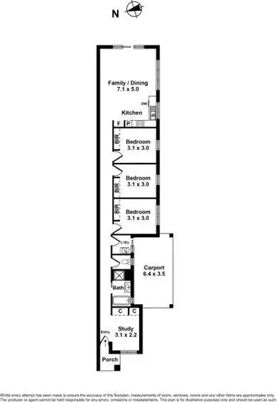 Floorplan of Homely house listing, 1/68 Duke Street, Braybrook VIC 3019
