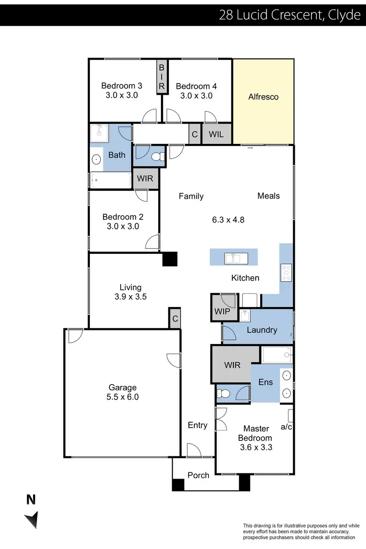 Floorplan of Homely house listing, 28 Lucid Crescent, Clyde VIC 3978