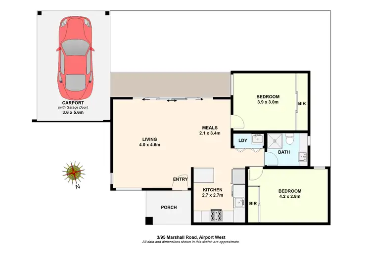 Floorplan of Homely villa listing, 3/95 Marshall Road, Airport West VIC 3042