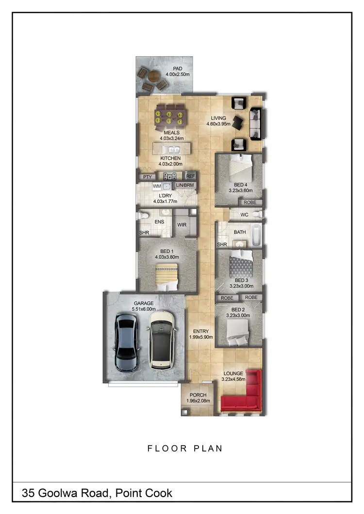 Floorplan of Homely house listing, 35 Goolwa Road, Point Cook VIC 3030