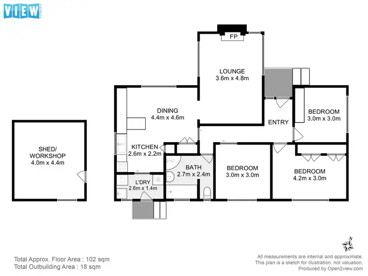 Floorplan of Homely house listing, 19 Sussex Street, Glenorchy TAS 7010